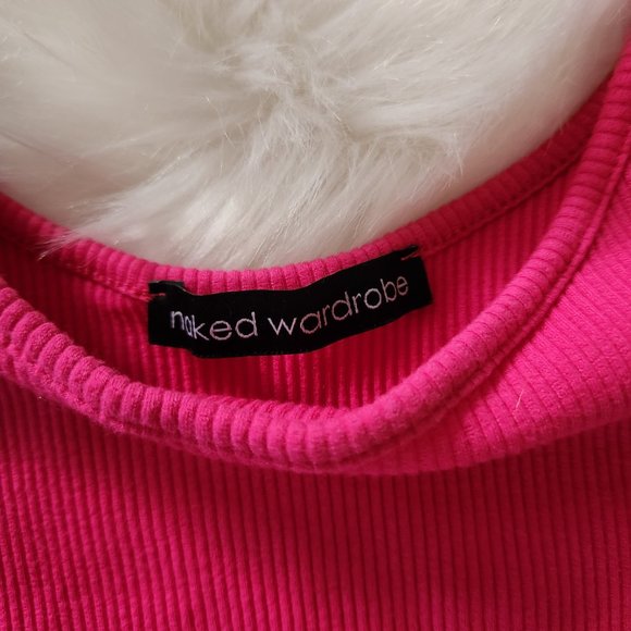 Naked Wardrobe Rasberry Snatched Bodysuit and Tube Top Lot L M - Picture 4 of 12